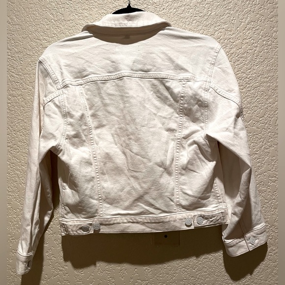 NWT 7 For All Mankind Ivory Color Jean Jacket Size S - Picture 8 of 9